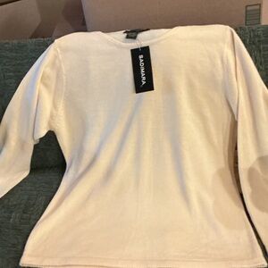 Scoop Neck Sadimara Sweater - Banana Cream Color